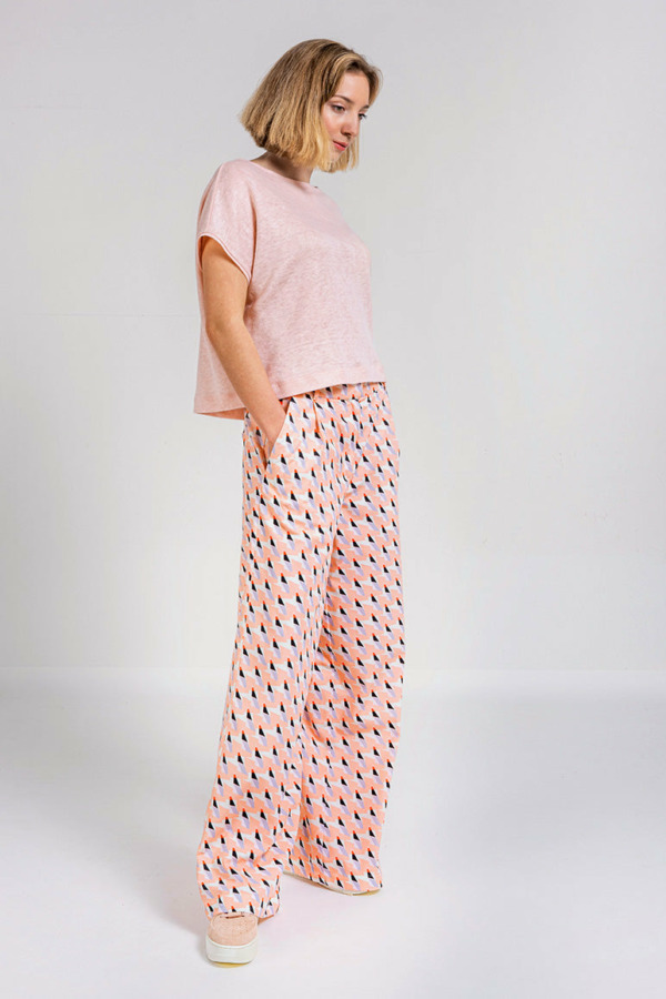Sommer Hose Hell Geometric Rose