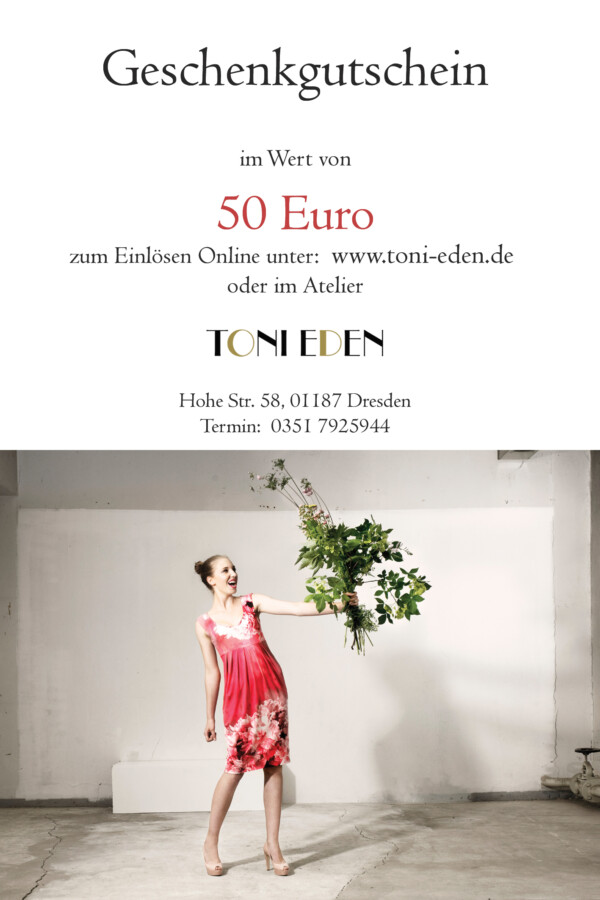 Gutschein Toni Eden 50 Euro