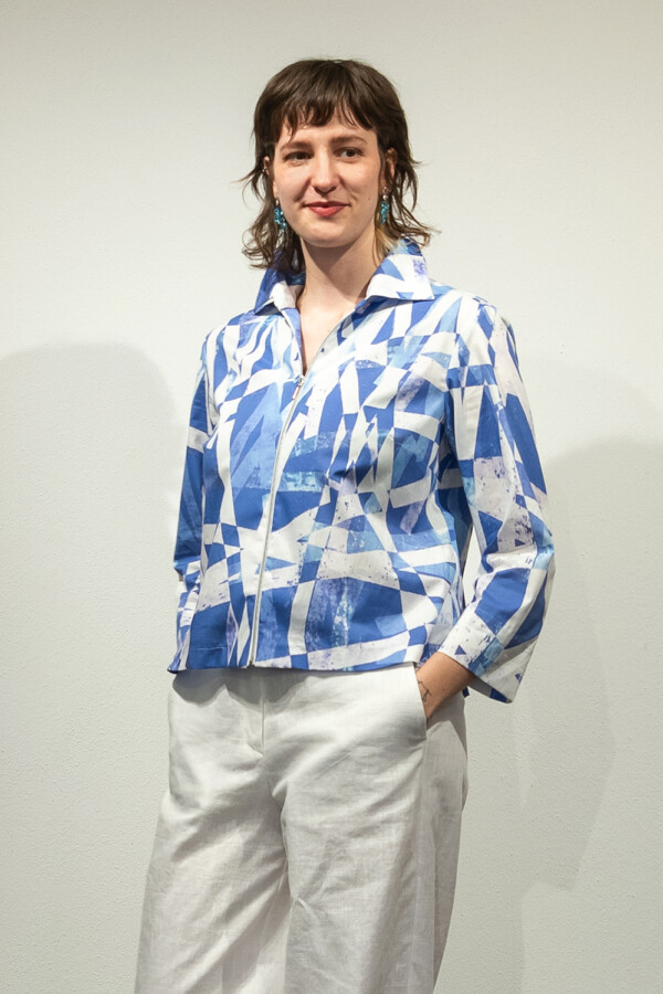 Bluse "Maritim" in Blau/Weiß